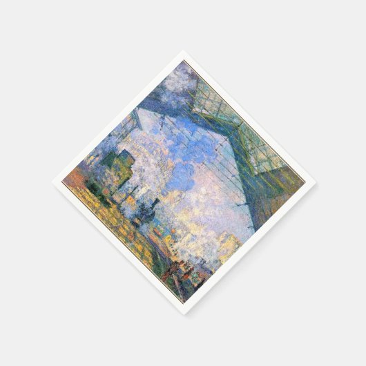 Serviette En Papier Monet - La gare Saint-Lazare, art (Coin)