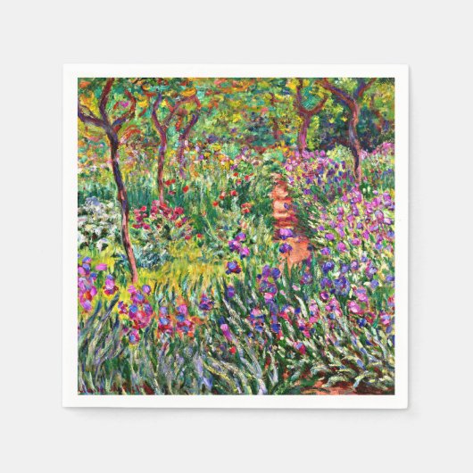Serviette En Papier Monet - Le jardin d'Iris à Giverny (Devant)
