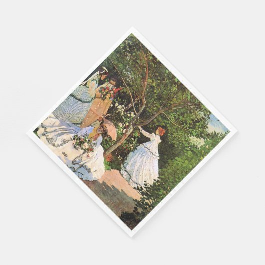 Serviette En Papier Monet - Les femmes dans le jardin (Coin)