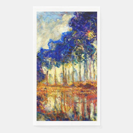 Serviette En Papier Monet - Les peupliers en automne (Devant)