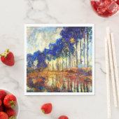 Serviette En Papier Monet - Les peupliers en automne, (En situation)