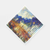 Serviette En Papier Monet - Les peupliers en automne, (Coin)