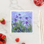 Serviette En Papier Monet Lilac Irises (En situation)