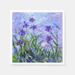 Serviette En Papier Monet Lilac Irises