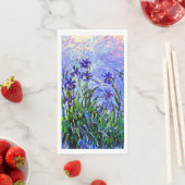 Serviette En Papier Monet - Lilac Irises (En situation)