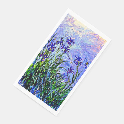 Serviette En Papier Monet - Lilac Irises (Coin)