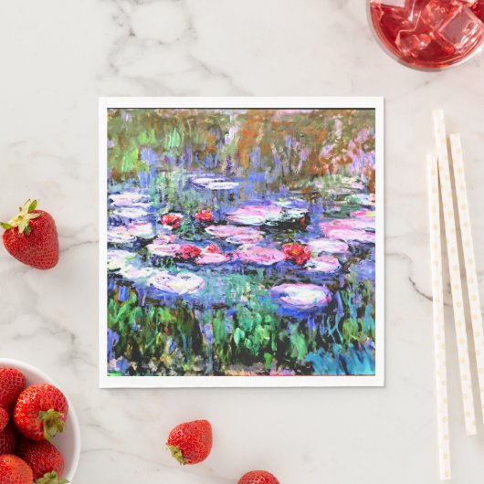 Serviette En Papier Monet - Los Nenufares (nénuphar) (En situation)