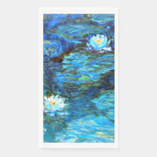 Serviette En Papier Monet - Lys d'eau (bleu)