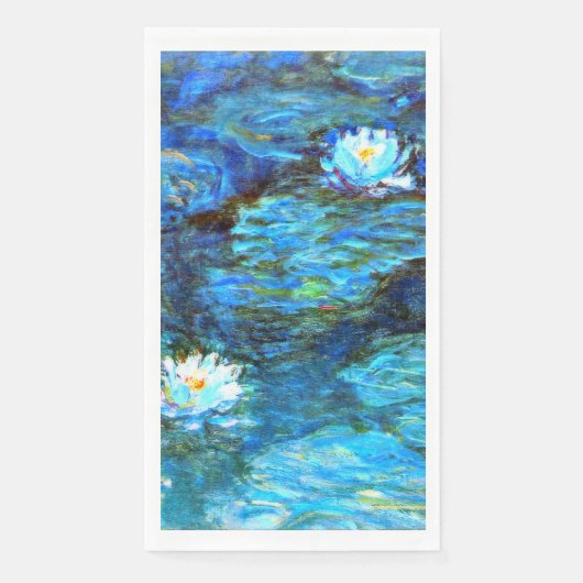 Serviette En Papier Monet - Lys d'eau (bleu) (Devant)