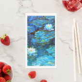 Serviette En Papier Monet - Lys d'eau (bleu) (En situation)