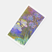 Serviette En Papier Monet - Lys d'eau et Agapanthus (Coin)