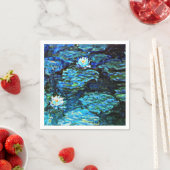 Serviette En Papier Monet - Nappes d'eau bleu (En situation)