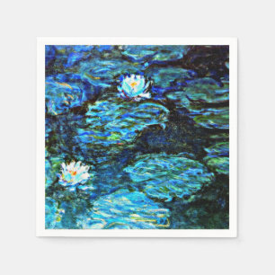Serviette En Papier Monet - Nappes d'eau bleu