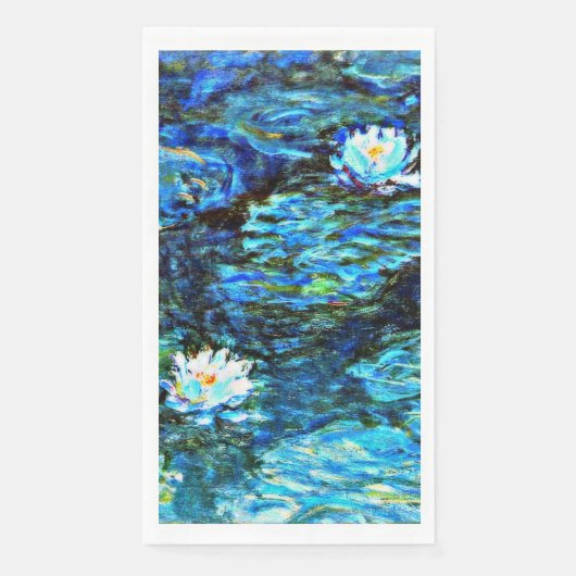 Serviette En Papier Monet, Nappes D'Eau, Bleu, (Devant)