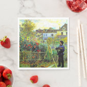 Serviette En Papier Monet Peinture dans son jardin à Argenteuil (En situation)