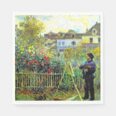 Serviette En Papier Monet Peinture dans son jardin à Argenteuil (Devant)