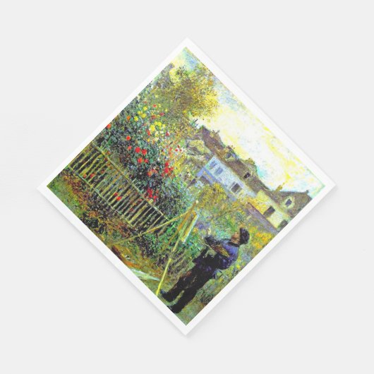Serviette En Papier Monet Peinture dans son jardin à Argenteuil (Coin)