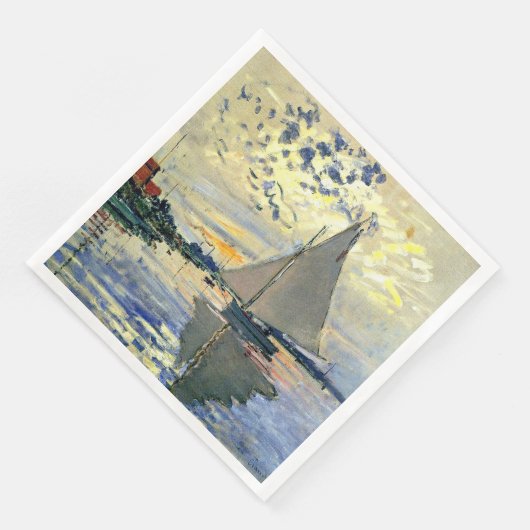 Serviette En Papier Monet - Voilier au Petit-Gennevilliers (Coin)
