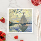 Serviette En Papier Monet - Voilier au Petit-Gennevilliers (En situation)
