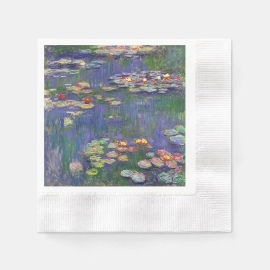 Serviette En Papier Monet Water Lilies Chef-d'oeuvre Peinture (Devant)