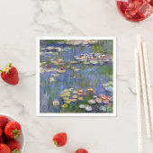Serviette En Papier Monet Water Lilies Fine Art (1916) (En situation)