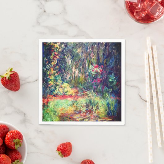 Serviette En Papier Monet Water Lily Pond (En situation)