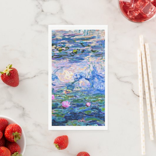 Serviette En Papier Monet's Water Lilies Mix and Match (En situation)