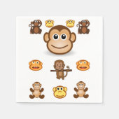 Serviette En Papier Monkey Napkin (Devant)