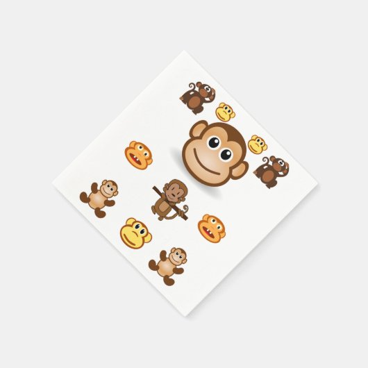 Serviette En Papier Monkey Napkin (Coin)