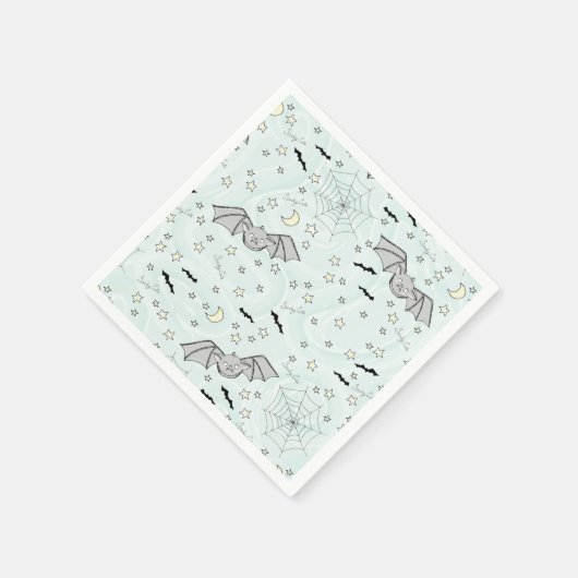 Serviette En Papier Monnaie Batty, Etoiles & Lunes Éffrayant mignonne (Coin)