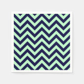 Serviette En Papier Monnaie, bleu marine Grand Chevron ZigZag Motif (Devant)