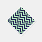 Serviette En Papier Monnaie, bleu marine Grand Chevron ZigZag Motif (Coin)