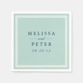 Serviette En Papier Monnaie et Mariage de marine (Devant)