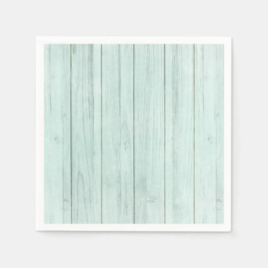 Serviette En Papier Monnaie Vert Pastel Turquoise Bois Rustique (Devant)