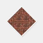 Serviette En Papier Monochrome beige brown ethnic pattern. (Coin)