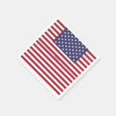 Serviette En Papier Monogram American USA Drapeau 4 juillet Personnali (Coin)