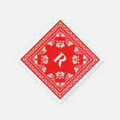 Serviette En Papier Monogram Bandanna motif (Coin)