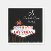 Serviette En Papier Monogram Bride Mariage de chambre Las Vegas Signal (Devant)