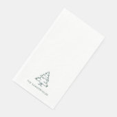 Serviette En Papier Monogram Christmas Pine Tree Holiday Family (Coin)