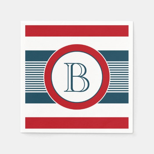 Serviette En Papier Monogram design (Devant)