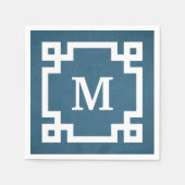 Serviette En Papier Monogram design (Devant)