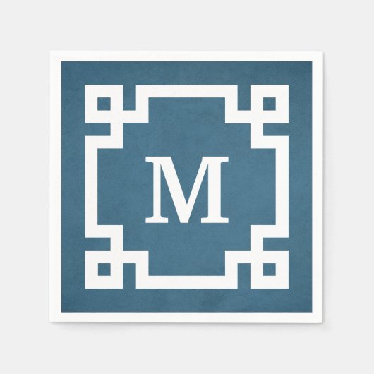 Serviette En Papier Monogram design (Devant)