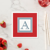 Serviette En Papier Monogram design (En situation)