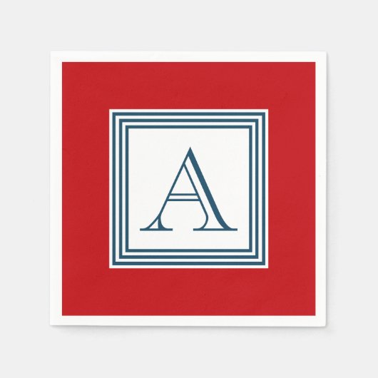 Serviette En Papier Monogram design (Devant)