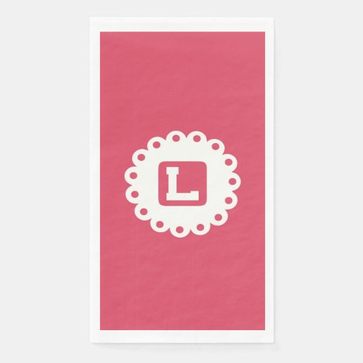 Serviette En Papier MONOGRAM "L" Papier Napkin (Devant)