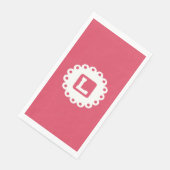 Serviette En Papier MONOGRAM "L" Papier Napkin (Coin)
