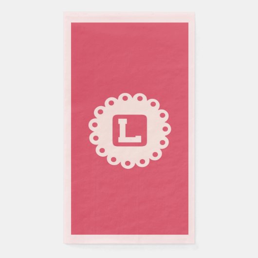 Serviette En Papier MONOGRAM "L" Papier Napkin (Devant)