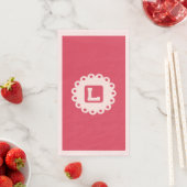 Serviette En Papier MONOGRAM "L" Papier Napkin (En situation)