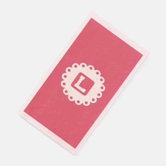 Serviette En Papier MONOGRAM "L" Papier Napkin (Coin)