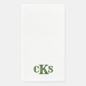 Serviette En Papier Monogram Modern Texas Guest Papier de bain serviet (Devant)